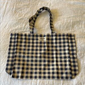 Sezane gingham tote bag